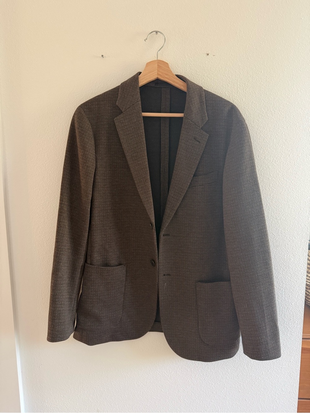 Uniqlo Men's Brown Houndstooth Sport Coat